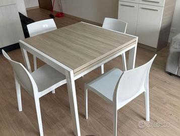 SOGGIORNO-TAVOLO+4 SEDIE-DIVANO