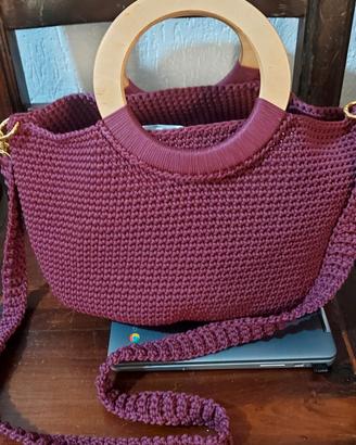 borsa uncinetto cordino 