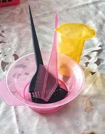 Set tintura capelli rosa e giallo