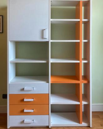 Libreria con Ante e Cassetti