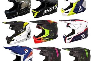 CASCO MOTO CROSS SHOT FURIOUS FLUO Tutte le taglie