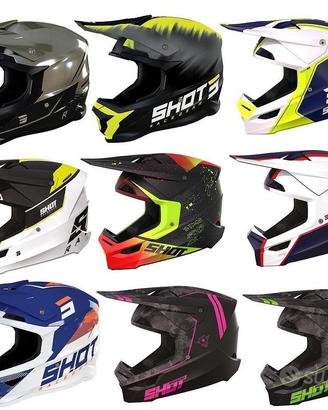 CASCO MOTO CROSS SHOT FURIOUS FLUO Tutte le taglie