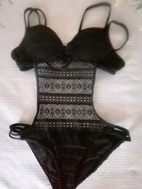 costume trikini nero Golden point taglia S