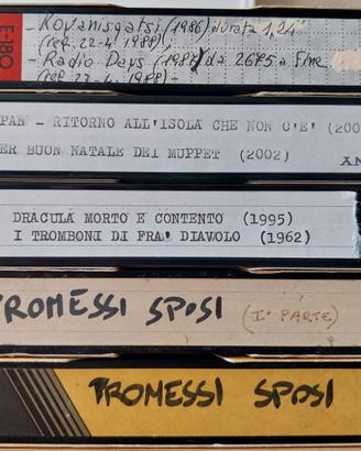 Lotto 10 videocassette vhs registrazioni TV