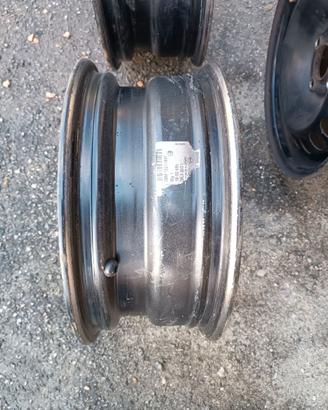 4 cerchi in acciaio 15" originali Opel