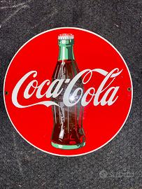 Targa acciaio smaltato Coca-Cola vintage