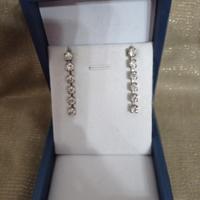 Orecchini tennis vintage alta bigiotteria 