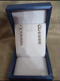 Orecchini tennis vintage alta bigiotteria 