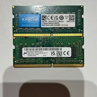 RAM Sodimm ddr4-3200 2x8gb=16gb dual channel CL22