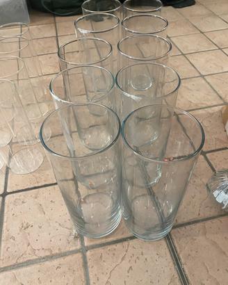 Set di 10 vasi in vetro (24x10cm)
