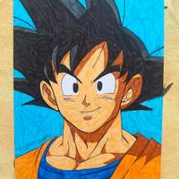 Disegno Goku Dragon Ball realistico/anime fatto a