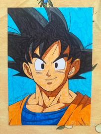 Disegno Goku Dragon Ball realistico/anime fatto a