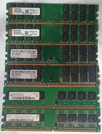 lotto memorie ram ddr2 per (vecchi) pc 16gb+1