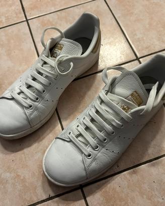 Scarpe adidas stan smith bianco e oro