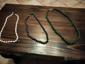 Lotto 3 collane vintage / bigiotteria in pietre