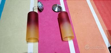 Coppia lampade vetro di valore, forma cilindro