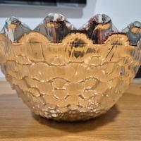 Centrotavola/Ciotola vetro/argento Argenesi