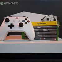 Xbox One X Bianca PERFETTA Completa + 6 Giochi