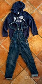 Salopette jeans bambina hot sale original marines