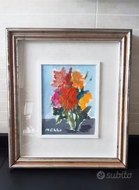 Quadro dipinto fiori Bianca Nelli
