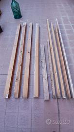 morali e listelli in legno