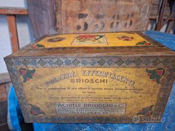 Rara scatola latta vintage BRIOSCHI - primi '900
