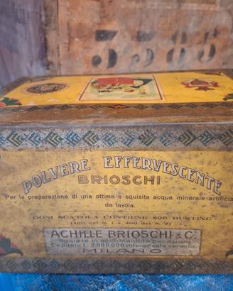 Rara scatola latta vintage BRIOSCHI - primi '900