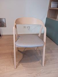 set di 4 sedie in legno di faggio