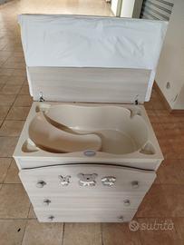 set culla + fasciatoio ERBESI colore tortora