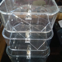 3Vaschette policarbonato mm 7 + coperchio a chiave