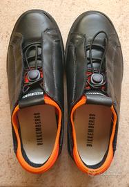 BIKKEMBERGS n. 35 in cuoio nero e arancio NUOVE