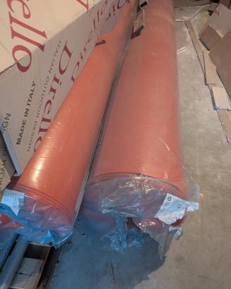 Moquette arancione per fiere/stand – 3 rotoli gran