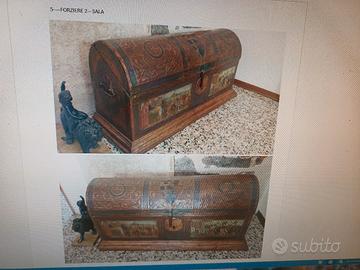 forziere  legno e rame 700