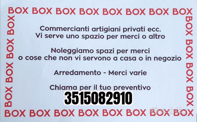 Box a Sassari e Cagliari