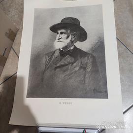 Ritratto  Giuseppe Verdi- Litografia 