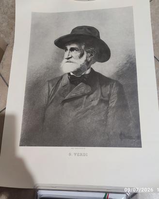 Ritratto  Giuseppe Verdi- Litografia 