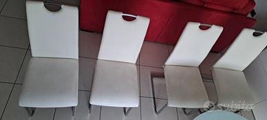 sedia da pranzo a sbalzo - set 4 sedie