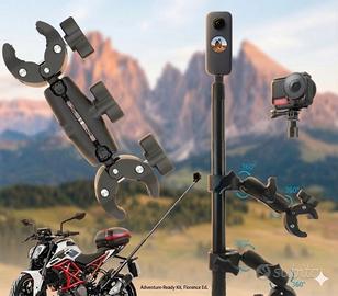 supporto con morsetto per asta insta360 x5 x4 x3