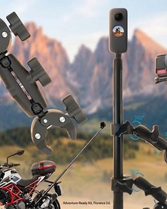 supporto con morsetto per asta insta360 x5 x4 x3