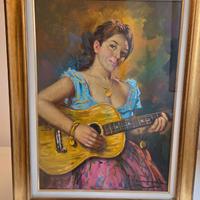 quadro dipinto a olio su tela