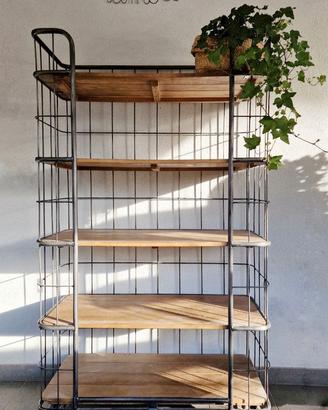 scaffale / libreria industriale su ruote