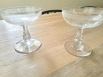 Coppe champagne cristallo tipo Baccarat