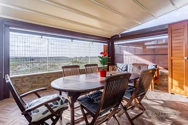 Terrazza sulla spiaggia a fiumicino