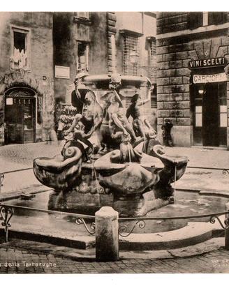 RARA Stampa Epoca ROMA - Fontana Tartarughe
