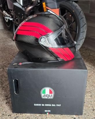 casco agv sportmodular e05 carbon red