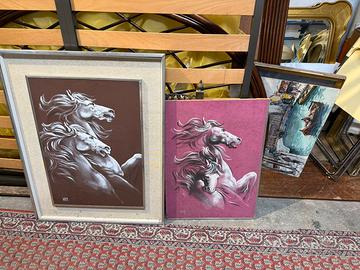 Quadro con cavalli pittore vetemi