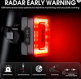 fanale posteriore bici con radar