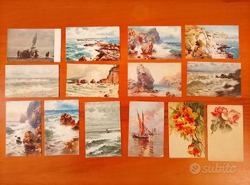 Lotto 29 antiche cartoline illustrate 