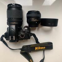 Nikon D3200 + obiettivi + borsa