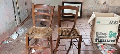 sedie vintage in legno